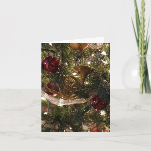 Cartes Pour Fêtes Annuelles Arbre de Noël décoré (Devant)