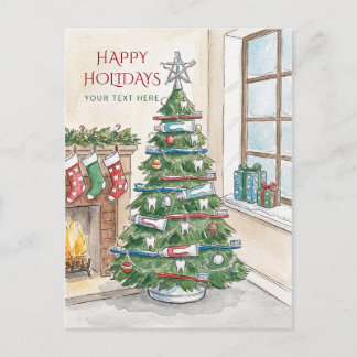 Cartes Pour Fêtes Annuelles Arbre de Noël dentaire Dentiste Noël Vacances