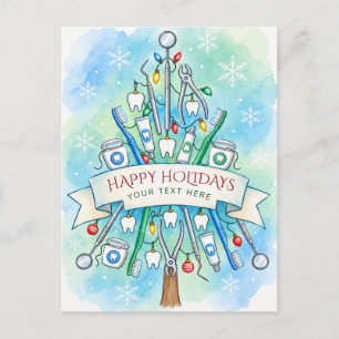 Cartes Pour Fêtes Annuelles Arbre de Noël dentaire Dentiste Noël Vacances de N