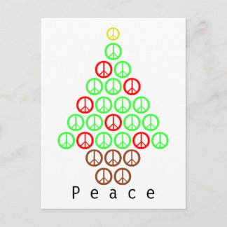 Cartes Pour Fêtes Annuelles Arbre de Noël des signes de paix