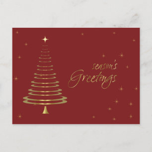 Cartes Pour Fêtes Annuelles Arbre de Noël d'or Fêtes/voeux de Noël