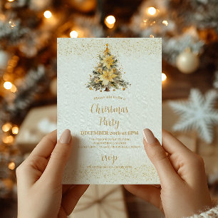 Cartes Pour Fêtes Annuelles Arbre de Noël doré