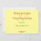 Cartes Pour Fêtes Annuelles Arbre de Noël du bébé (Dos)