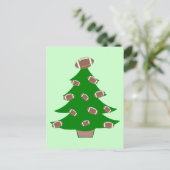 Cartes Pour Fêtes Annuelles Arbre de Noël du football (Debout devant)