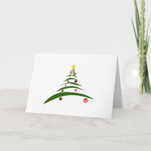 Cartes Pour Fêtes Annuelles Arbre de Noël élégant (Devant)