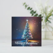 Cartes Pour Fêtes Annuelles Arbre de Noël élégant (Debout devant)