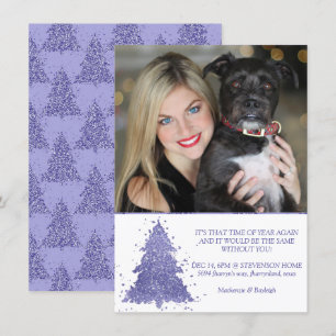 Cartes Pour Fêtes Annuelles Arbre de Noël élégant   Charming Purple Photo