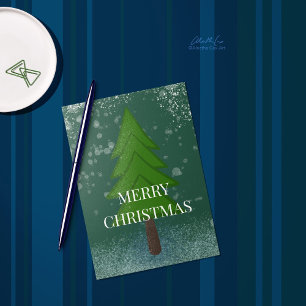 Cartes Pour Fêtes Annuelles Arbre de Noël Élégant Vacances enneigé