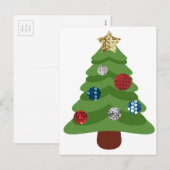 Cartes Pour Fêtes Annuelles arbre de noël émoji (Devant / Derrière)