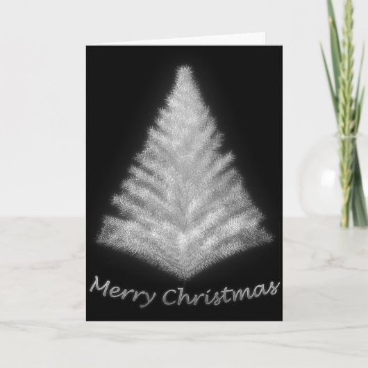 Cartes Pour Fêtes Annuelles Arbre de Noël en argent #2 (Devant)