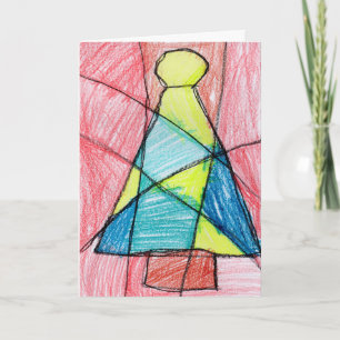 Cartes Pour Fêtes Annuelles Arbre de Noël en verre tendu