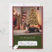 Cartes Pour Fêtes Annuelles Arbre de Noël et Chihuahua (Devant)
