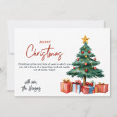 Cartes Pour Fêtes Annuelles Arbre de Noël et présente Joyeux Noël sur mesure (Devant)