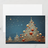 Cartes Pour Fêtes Annuelles Arbre de Noël étincelant 5 (Devant / Derrière)