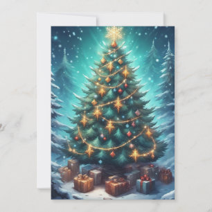 Cartes Pour Fêtes Annuelles Arbre de Noël Fantastique