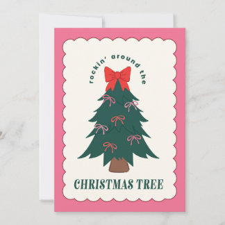 Cartes Pour Fêtes Annuelles Arbre de Noël Féminin Ruban