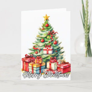 Cartes Pour Fêtes Annuelles Arbre de Noël festif et décoratif