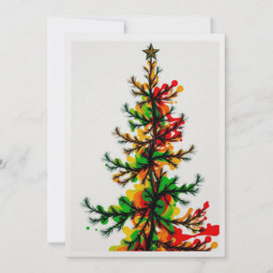 Cartes Pour Fêtes Annuelles Arbre de Noël Festif Splash