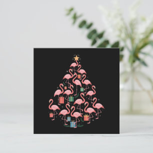 Cartes Pour Fêtes Annuelles Arbre de Noël Flamant Rose Flamants Fêtes
