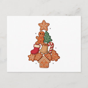 Cartes Pour Fêtes Annuelles Arbre de Noël Gâteau au Gingembre Étoile Cloche No