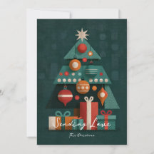 Arbre de Noël Géométrique Rétro