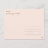 Cartes Pour Fêtes Annuelles Arbre de Noël Géométrique Rétro Blush Mustard Vert (Dos)