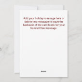 Cartes Pour Fêtes Annuelles Arbre de Noël Gold (Dos)