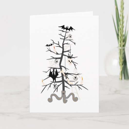 Cartes Pour Fêtes Annuelles Arbre de Noël gothique (Devant)