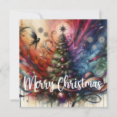 Cartes Pour Fêtes Annuelles Arbre de Noël gothique (Devant)