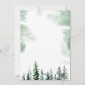 Cartes Pour Fêtes Annuelles Arbre de Noël hivernal à l'aquarelle (Dos)