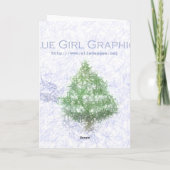 Cartes Pour Fêtes Annuelles Arbre de Noël Icy (Dos)