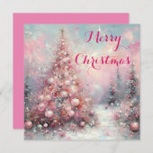 Cartes Pour Fêtes Annuelles Arbre de Noël impressionniste (Devant / Derrière)