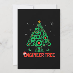 Cartes Pour Fêtes Annuelles Arbre de Noël Ingénieur Génie Mécanique