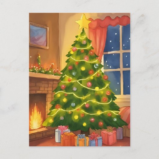 Cartes Pour Fêtes Annuelles Arbre de Noël | Joyeux tableau de Noël (Devant)