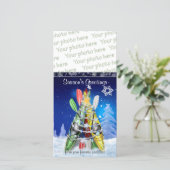 Cartes Pour Fêtes Annuelles Arbre de Noël Kayak (Debout devant)