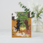 Cartes Pour Fêtes Annuelles Arbre de Noël Labrador Retriever (Debout devant)