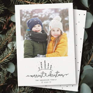 Cartes Pour Fêtes Annuelles Arbre de Noël le plus joyeux Photo minimaliste mod