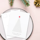 Cartes Pour Fêtes Annuelles Arbre de Noël minimal | Red Star Clean Simple