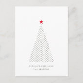Cartes Pour Fêtes Annuelles Arbre de Noël minimal | Red Star Clean Simple (Devant)