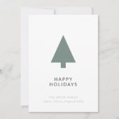 Cartes Pour Fêtes Annuelles Arbre de Noël minimal | Sage Vert Nettoyage Simple (Devant)