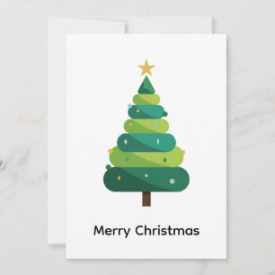 Cartes Pour Fêtes Annuelles Arbre de Noël minimaliste abstrait élégant