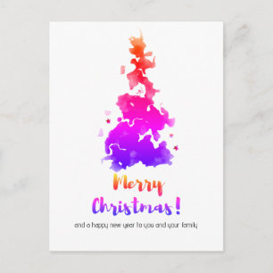Cartes Pour Fêtes Annuelles Arbre de Noël Minimaliste Coloré