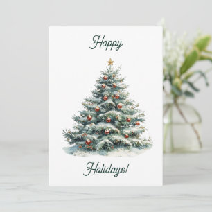 Cartes Pour Fêtes Annuelles Arbre de Noël Minimaliste Élégant Joyeuses Fêtes