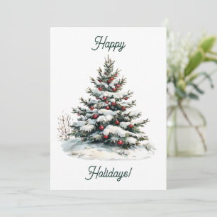 Cartes Pour Fêtes Annuelles Arbre de Noël Minimaliste Moderne Joyeuses Fêtes