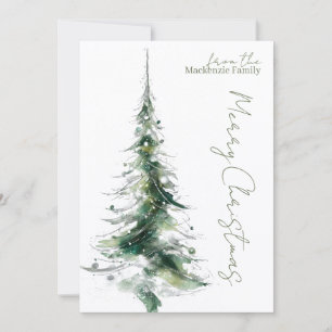 Cartes Pour Fêtes Annuelles Arbre de Noël Moderne Abstrait Photo Personnalisée