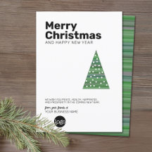 Arbre de Noël moderne - sans serif Business