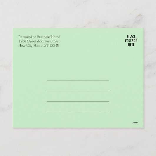 Cartes Pour Fêtes Annuelles Arbre de Noël moderne - script d'aquarelle Affaire (Dos)