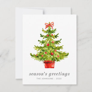 Cartes Pour Fêtes Annuelles Arbre de Noël moderne simple et élégant