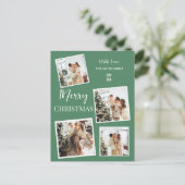 Cartes Pour Fêtes Annuelles Arbre de Noël moderne simple Famille 4 Photo (Debout devant)