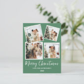 Cartes Pour Fêtes Annuelles Arbre de Noël moderne simple Famille 4 Photo (Debout devant)